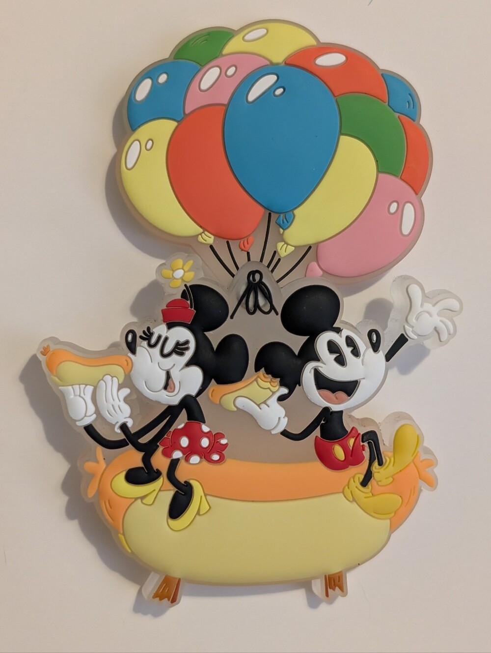 Disney Parks Mickey & Minnie Runaway Railway Balloon Hot Dog Swinging Magnet